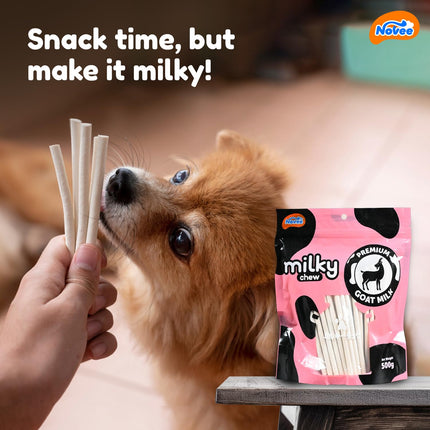 DOGAHOLIC Milky Chew Goat Milk Stick Treats for Dogs – Premium Long-Lasting Calcium-Rich Chew Snacks 500g