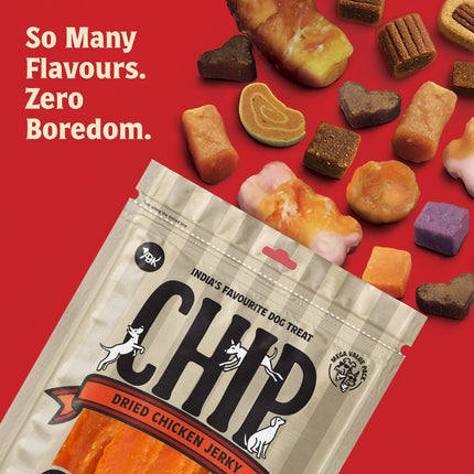 Chip Chops Sun Dried Chicken Jerky Dog Treats 70gm & 250gm