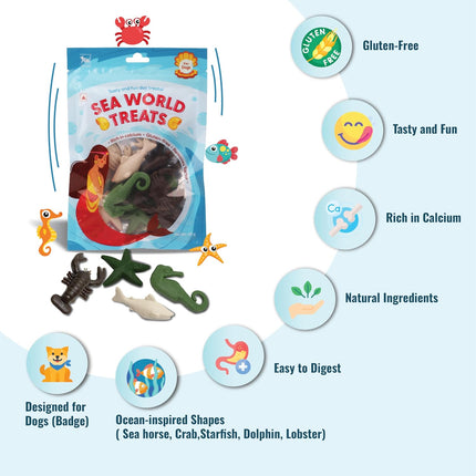 Sea World Treats Sea World Dog Treats, Tasty And Fun Dog Treat With Calcium-Rich Gluten-Free Nutrients, Suitable For All Breeds Of Dogs