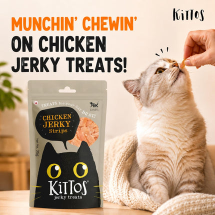 Kittos Purr Fect Chicken Jerky Strips Cat Treats