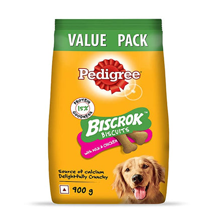 Pedigree Biscrok Dog Biscuit Treats (Above 4 Months), Milk & Chicken Flavour,
