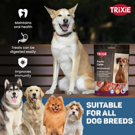 Trixie Premio Duck Coins Dog Treats 80gm