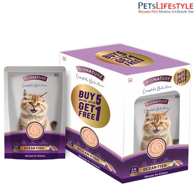 Signature Ocean Fish Mousse Kitten 80g (5+1 Pack)