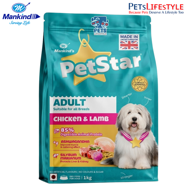 Mankind PetStar Chicken & Lamb Dog Adult Dry Food