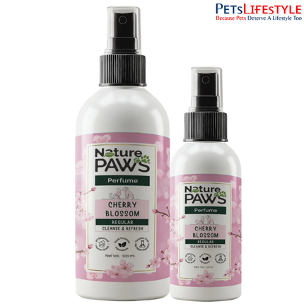 NaturePAWS Regular Range Pet Perfume Spray – Japanese Cherry Blossom with Witch Hazel & Vitamin E for Dogs & Cats