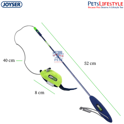 JOYSER Cat Teaser Wand Toy with Sound Chip Mouse – Blue