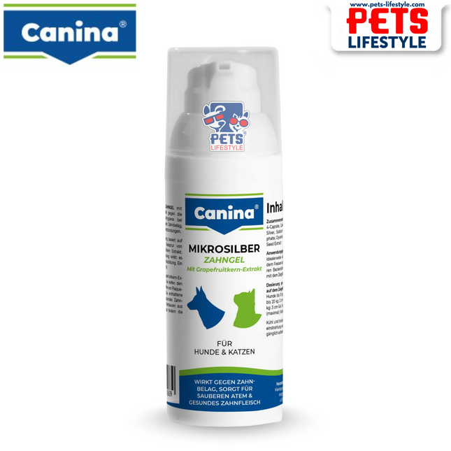 Canina (Teeth white) Microsilver Dental Gel 50 ml – Dental Care for Dogs & Cats