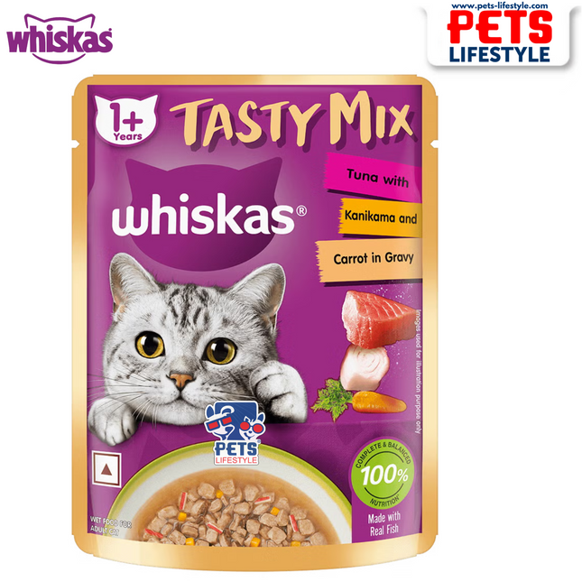 Whiskas Tuna With Kanikama and Carrot Adult Wet Cat Food