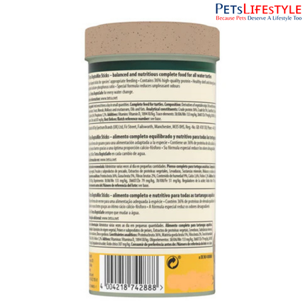 Tetra ReptoMin Sticks High-Protein Complete Food for Water Turtles with Essential Nutrients & Odour Control
