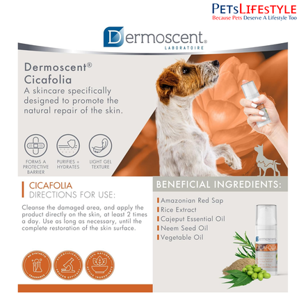 Dermoscent Cicafolia Skin Repair Gel for Dogs & Cats (30 ml)