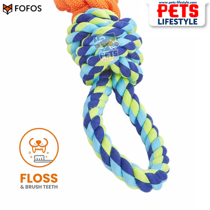FOFOS Flossy Rope Dog Toy B/O Toy – Rope Tug Moderate Chewer
