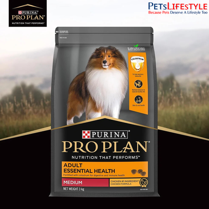 PURINA PRO PLAN Essential Health Medium Adult Dry Dog Food 1kg (Buy 1 Get 1 Free)