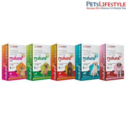 Savavet Nulura (Fluralaner) Tick & Flea protection chewable Tablet for Dogs