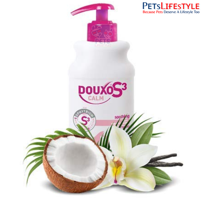 Douxo S3 Calm Shampoo for Dogs & Cats 200ml | Anti-Itch Hypoallergenic Shampoo for Allergic & Sensitive Skin