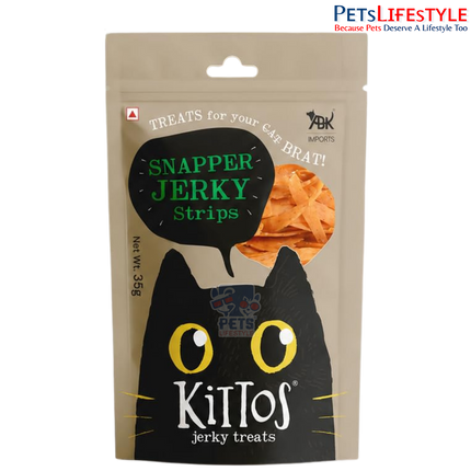 Kittos Purr Fect Snapper Jerky Strips Cat Treats