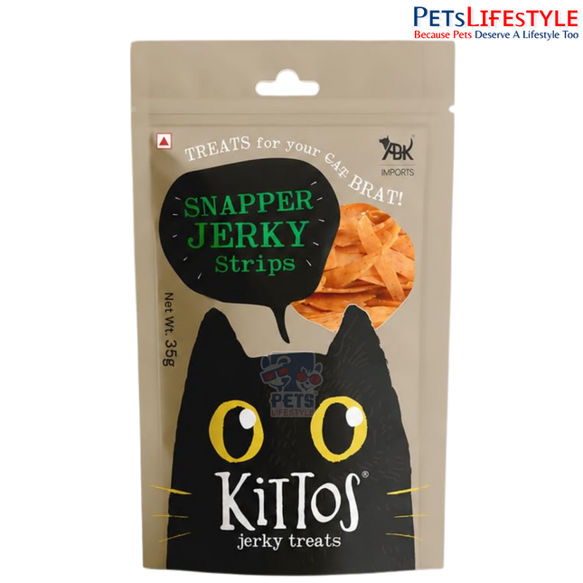 Kittos Purr Fect Snapper Jerky Strips Cat Treats