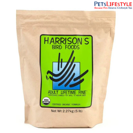 Harrison's Bird Foods Adult Lifetime Fine Certified Organic Maintenance Formula For Small To Medium Birds