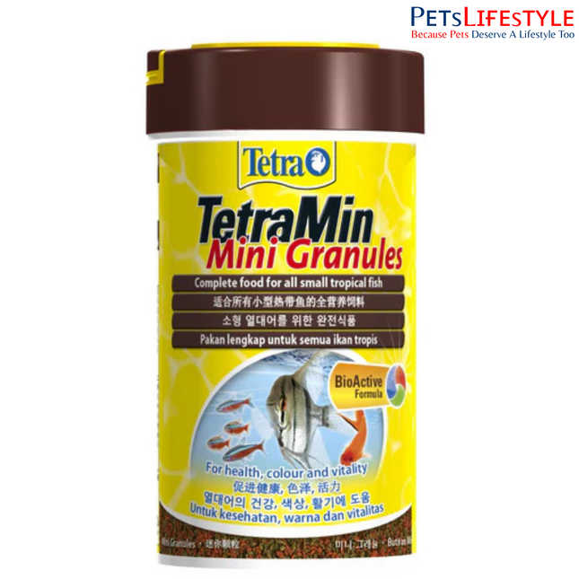Tetra TetraMini Granules Complete Food for Small Tropical Fish BioActive Formula for Health, Colour & Vitality