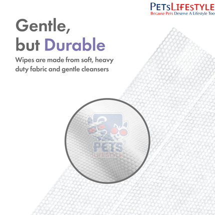 Petkin Giant XL Big N’ Thick PetWipes for Dogs & Cats – 80 Extra-Large Lavender Scent Wipes