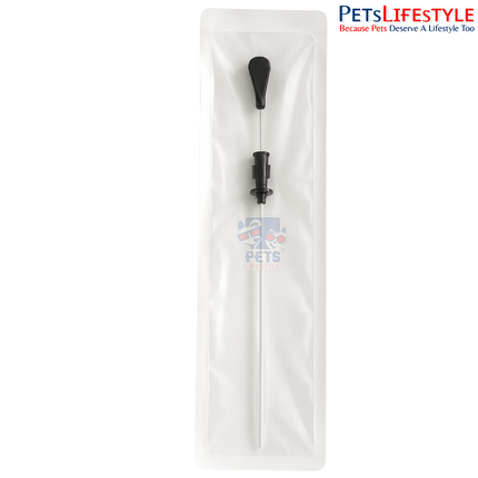 Feline Urinary Catheter with Pigtail 3Fr x 130cm, polyurethane, sterile veterinary catheter for cats