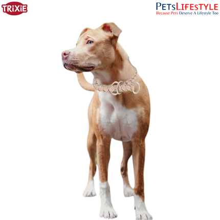 Trixie Cavo Semi-Choke Collar for Dogs | Strong Rope Training Collar with Chrome Chain | Comfortable No-Pull Control