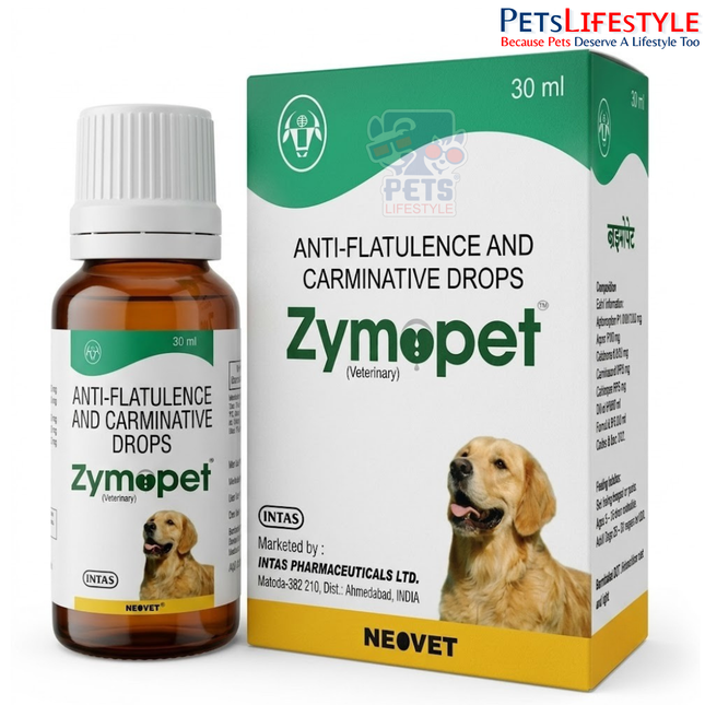 Zymopet Anti-Flatulence & Carminative Drops for Dogs & Cats — Digestive Enzyme Formula (30ml)