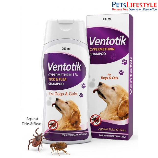 Medilogy Biotech Dog and Cat Ventotick Shampoo, 200 ML