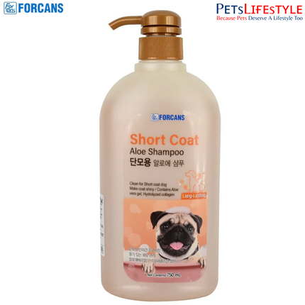 Forcans Short Coat Aloe Dog Shampoo – Aloe Vera Nourishing Shampoo for Short-Haired Dogs