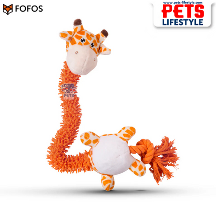 FOFOS Barkbutler Garry The Giraffe Plush Dog Toy | Durable Large Plush Toy with Squeaker