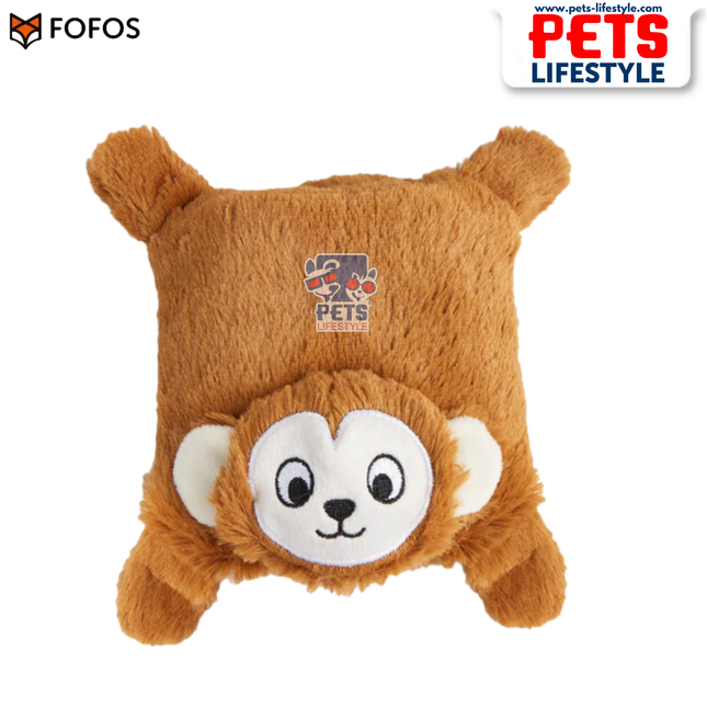 FOFOS Puppy Toy – Squeaky Monkey | Soft Plush Teething Toy for Puppies