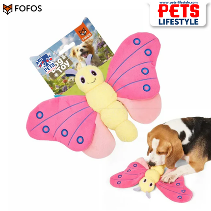 FOFOS Jumbo Butterfly (Blue & Pink)D og Toy Soft Plush Jumbo Dog Toy for Dogs