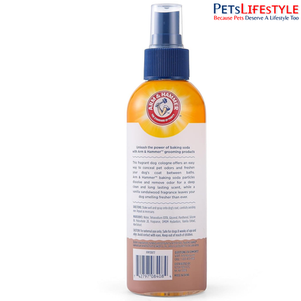 Arm & Hammer Cologne Spray for Dogs Vanilla & Sandalwood 177 ml | Deodorizing Dog Cologne with Baking Soda