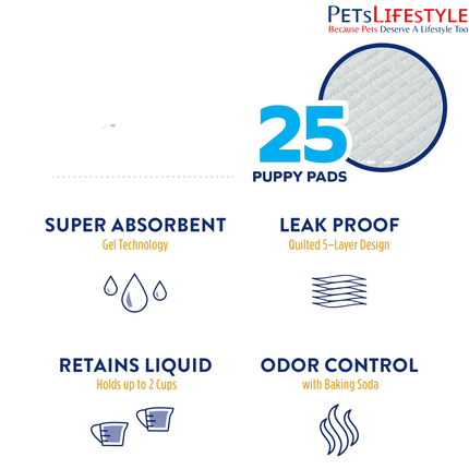 Arm & Hammer for Dogs Puppy Training Pads with Attractant – 25 Count