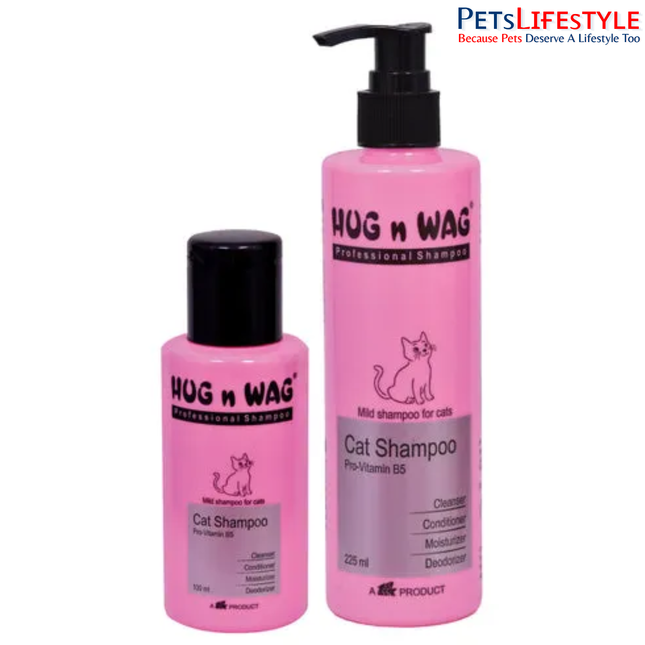 TTK Hug n Wag Professional Mild Cat Shampoo – Gentle Skin & Coat Care Shampoo for Cats