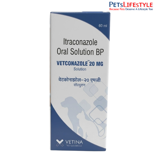 Vetina Vetconazole Oral Solution 20 mg/ml for Dogs and Cats 60 ml