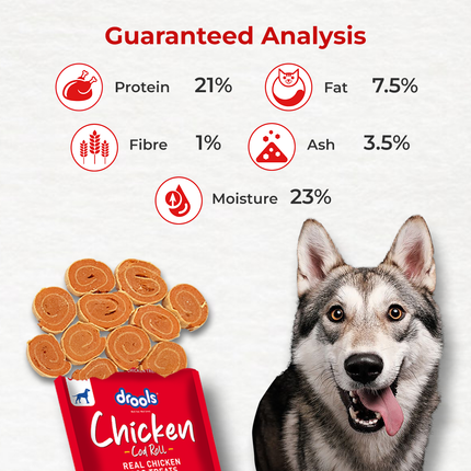 Drools Chicken Cod Roll Dog Treats 70g
