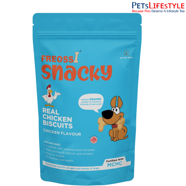 FREOSSI SNACKY Real Chicken Functional Dog Biscuits – Chicken Flavour