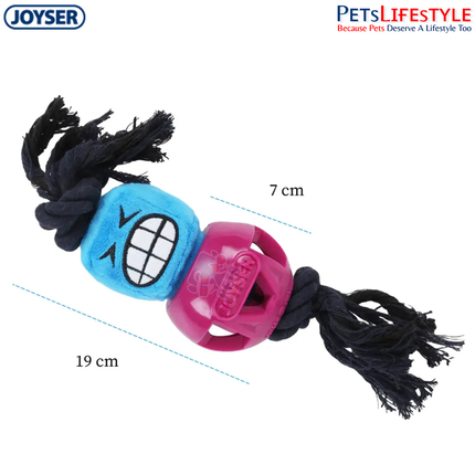 JOYSER Cageball with Funhead Interactive Dog Toy – Replaceable Plush Head