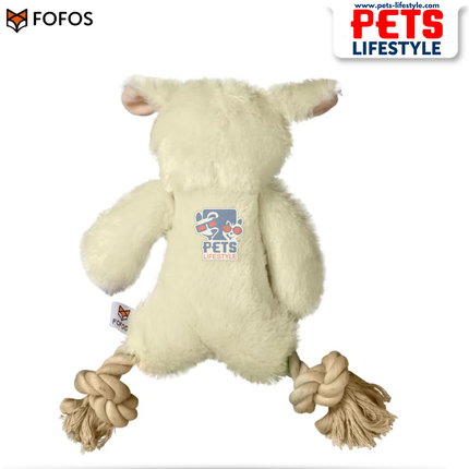 The FOFOS Ropeleg Plush Sheep Toy – Rope Tug + Soft Plush