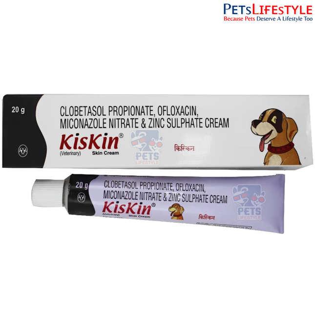 Intas Kiskin Ointment 20g — Antifungal & Antibacterial Skin Treatment for Dogs and Cats