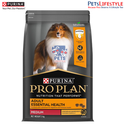 PURINA PRO PLAN Adult Medium Breed Dry Dog Food - Chicken Formula