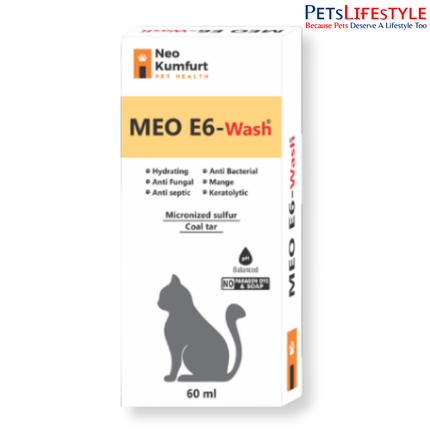 Meo E6 Wash - Broad-Spectrum Medicated Cat Shampoo (60ml)