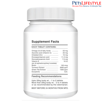 Drools Absolute Skin & Coat Supplement Tablets for Dogs