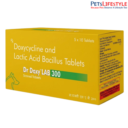 TTK Dr Doxy LAB 300 Tablets for Dogs & Cats – Doxycycline & Lactic Acid Bacillus Support