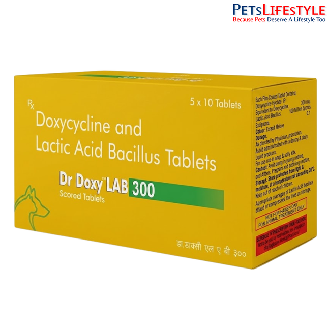 TTK Dr Doxy LAB 300 Tablets for Dogs & Cats – Doxycycline & Lactic Acid Bacillus Support
