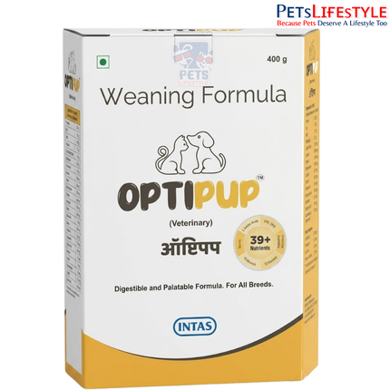 Intas Optipup Supplement Weaning Supplements for Dogs and Cats400g