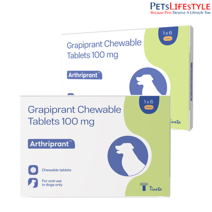Tineta Arthriprant Grapiprant Chewable Tablets 100mg for Dogs (Strip of 6 Chews)