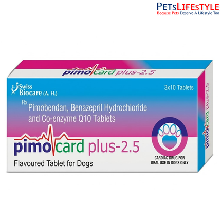 Pimocard Plus 2.5 mg ( Pimobendan & Benazepril) Chewable Tablets for Dogs