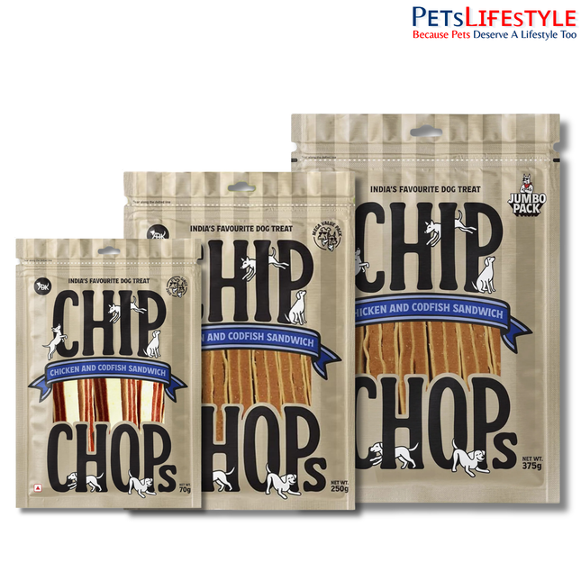 Chip Chops Chicken & Codfish Sandwich Dog Treats