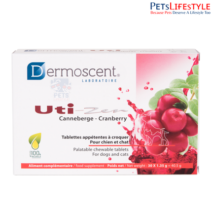 Dermoscent Uti-Zen Urinary Tract Health Supplement for Dogs & Cats (30 Tablets)